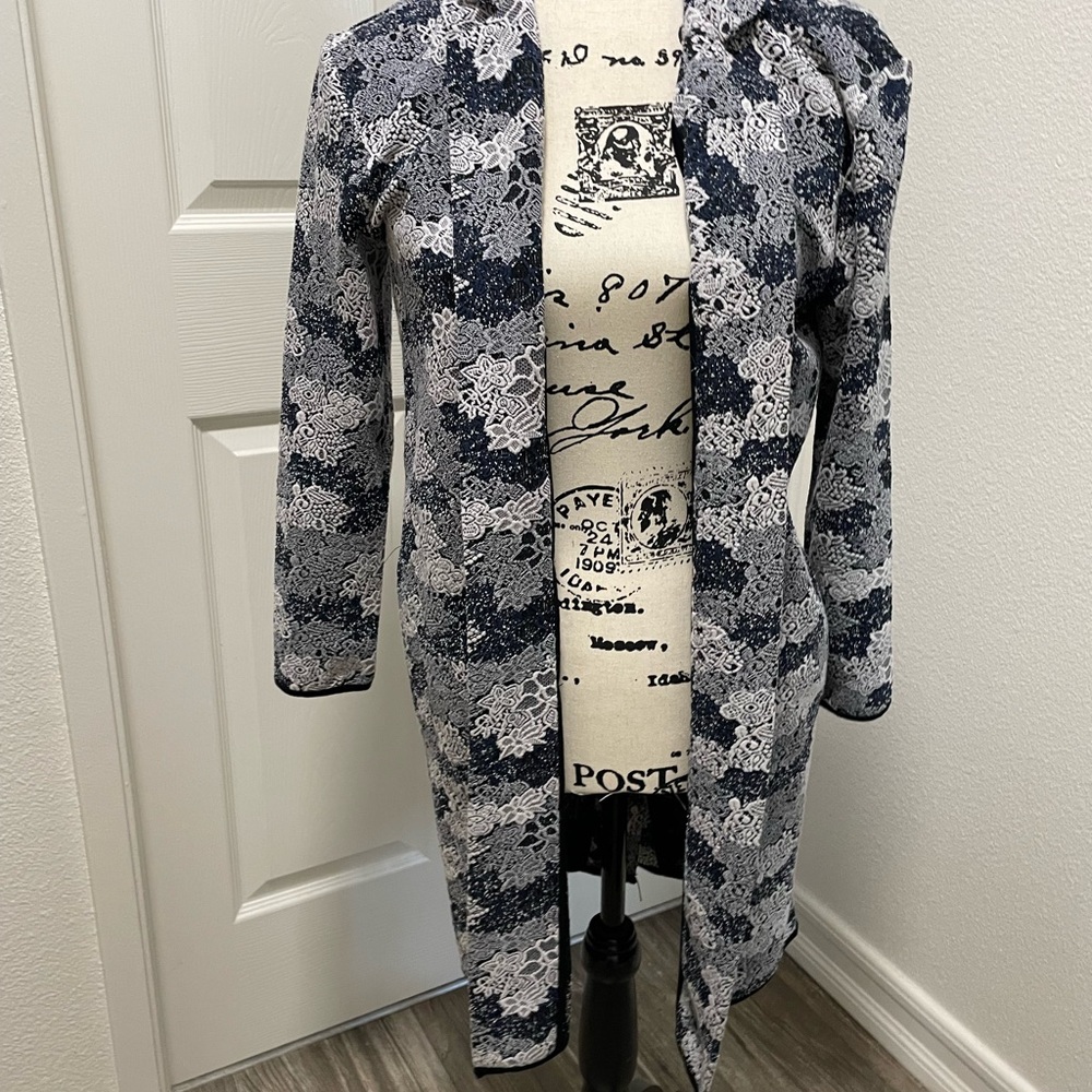 Philosophy Navy Floral Cardigan